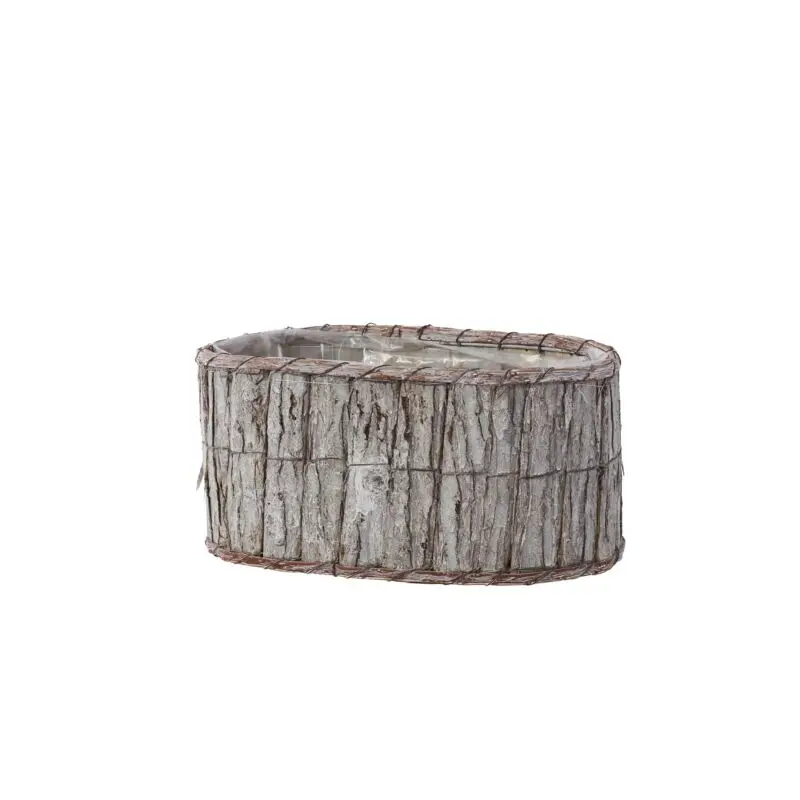 Oval Bark Basket 12"x 7.25"x 6"