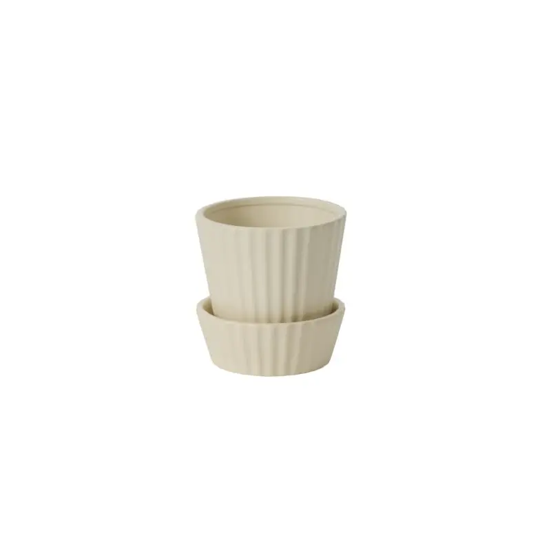 Quincy Pot with Saucer 5"x 5"