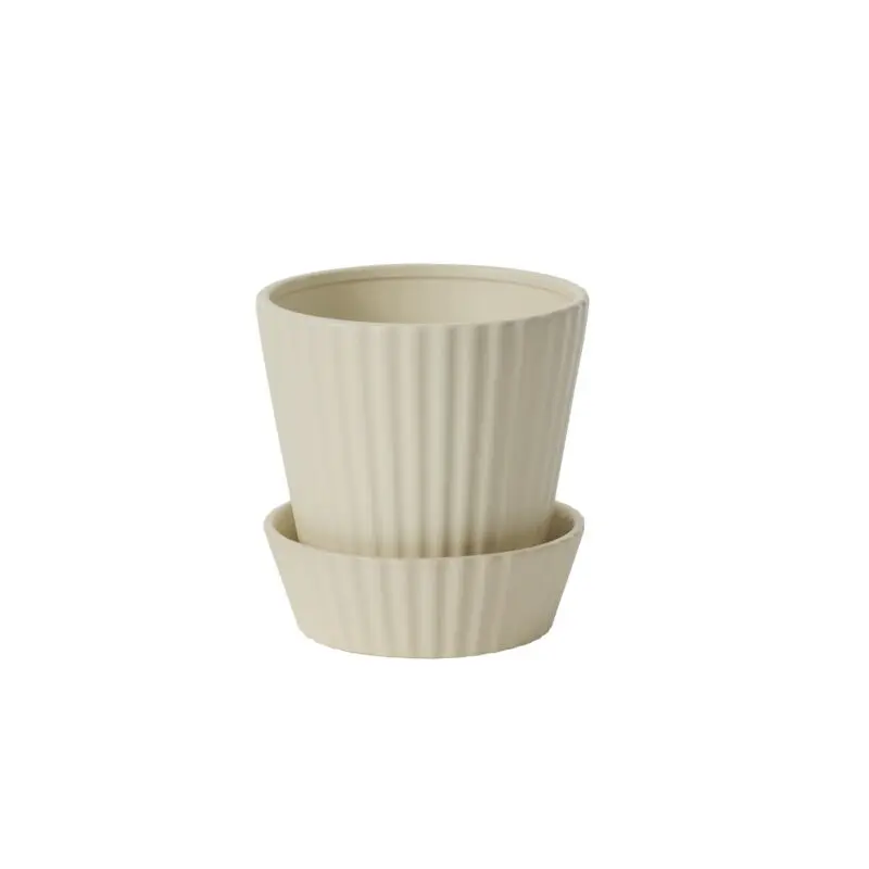 Quincy Pot with Saucer 7"x 7.25"