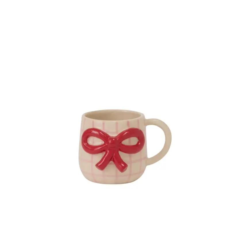 Red Bow Mug 5"x 4"x 3.5"