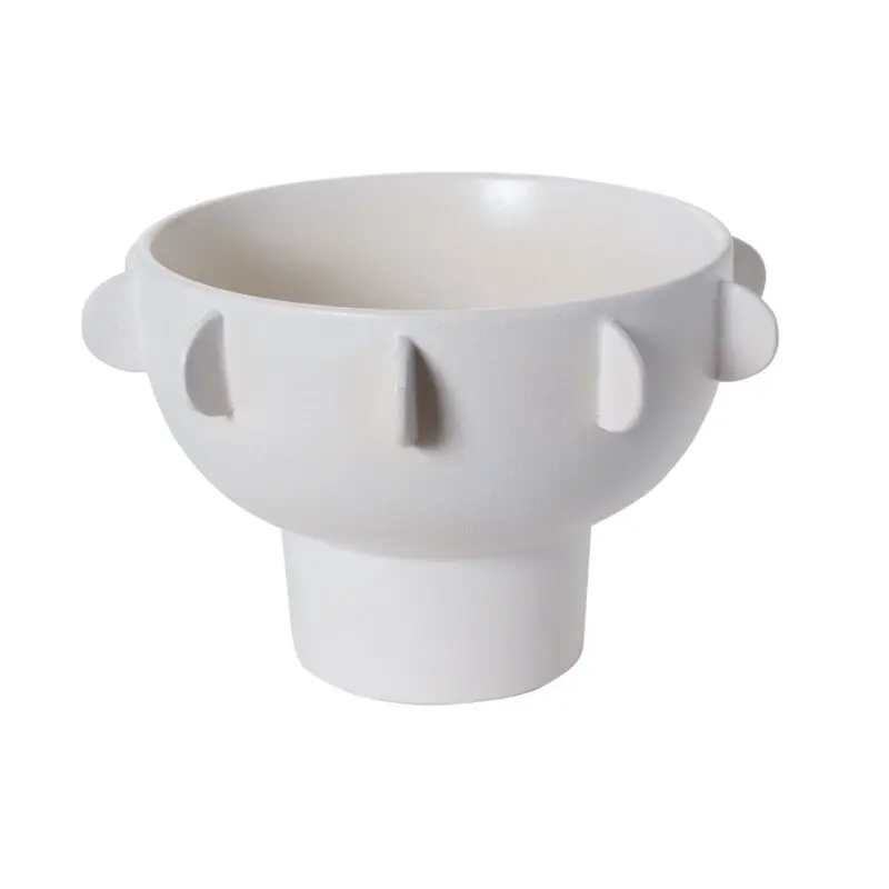 Reverie Footed Bowl 17.75"x 10.25" Off-White