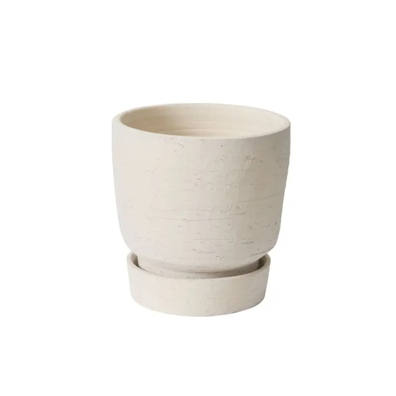 Salvage Pot with Saucer 8"x 8"