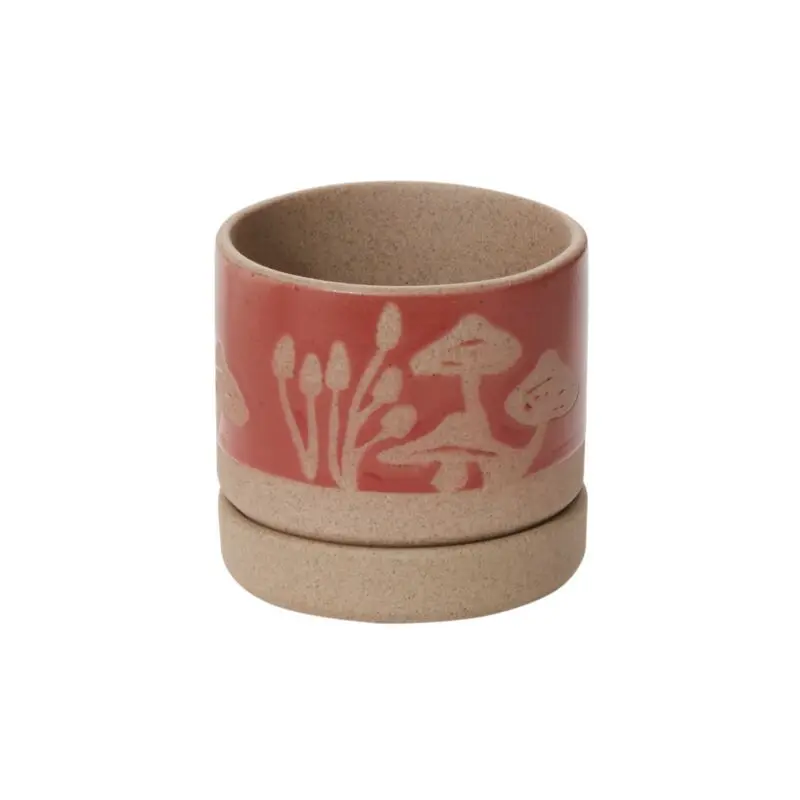 Scavenger Pot with Saucer 3.5"x 3.5"
