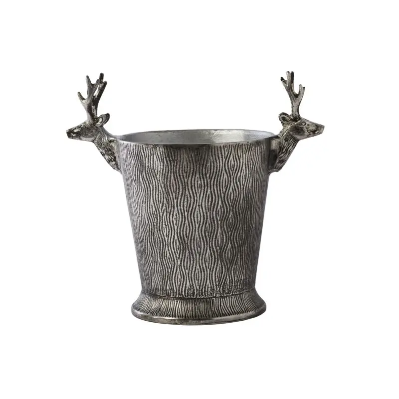 Silver Deer Bucket 14"x 8.5"x 12.75"