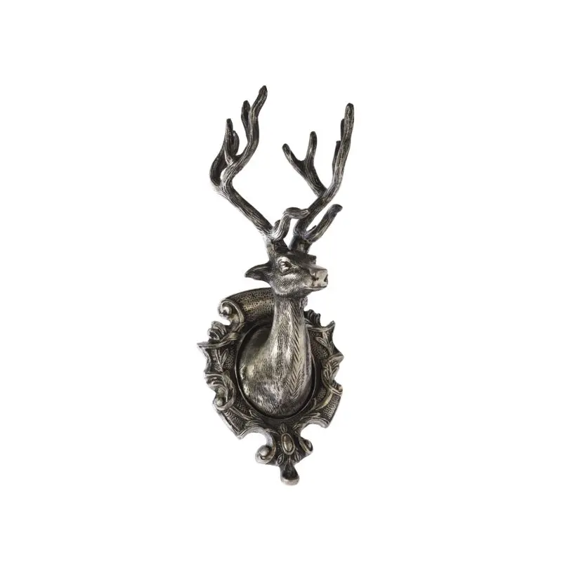 Silver Stag Wall Mount 6.5"x 6"x 15.25"