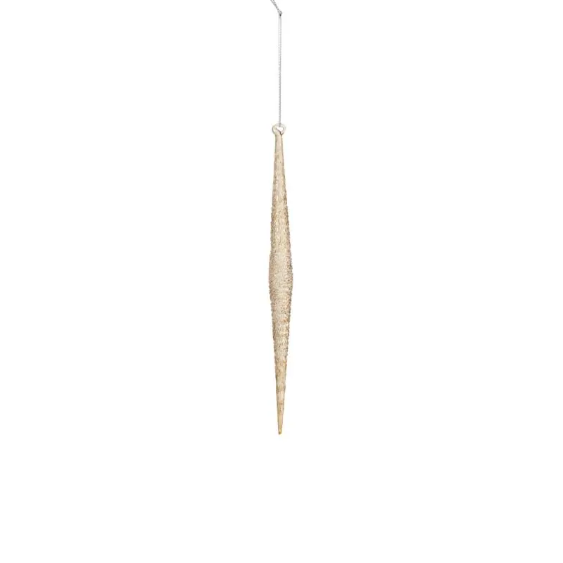 Sparkle Icicle Ornament 0.5"x 7.5" Amber