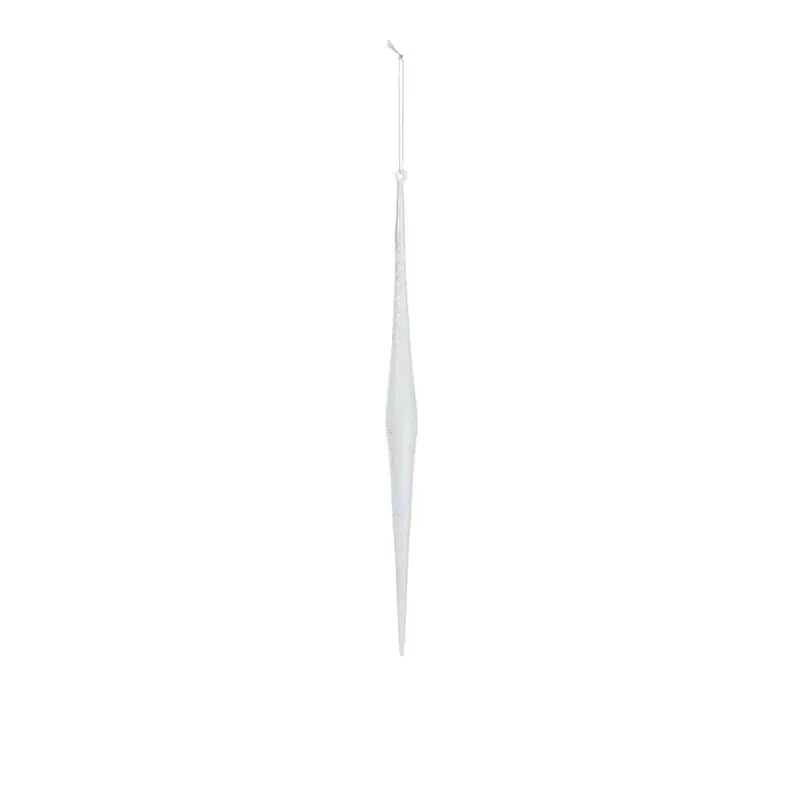 Sparkle Icicle Ornament 0.5"x 7.5" Clear