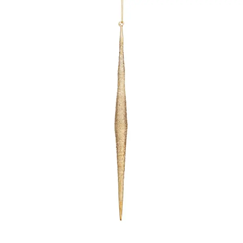 Sparkle Icicle Ornament 0.75"x 11.5" Amber