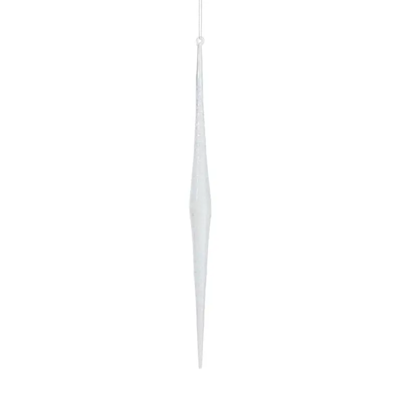 Sparkle Icicle Ornament 0.75"x 11.5" Clear