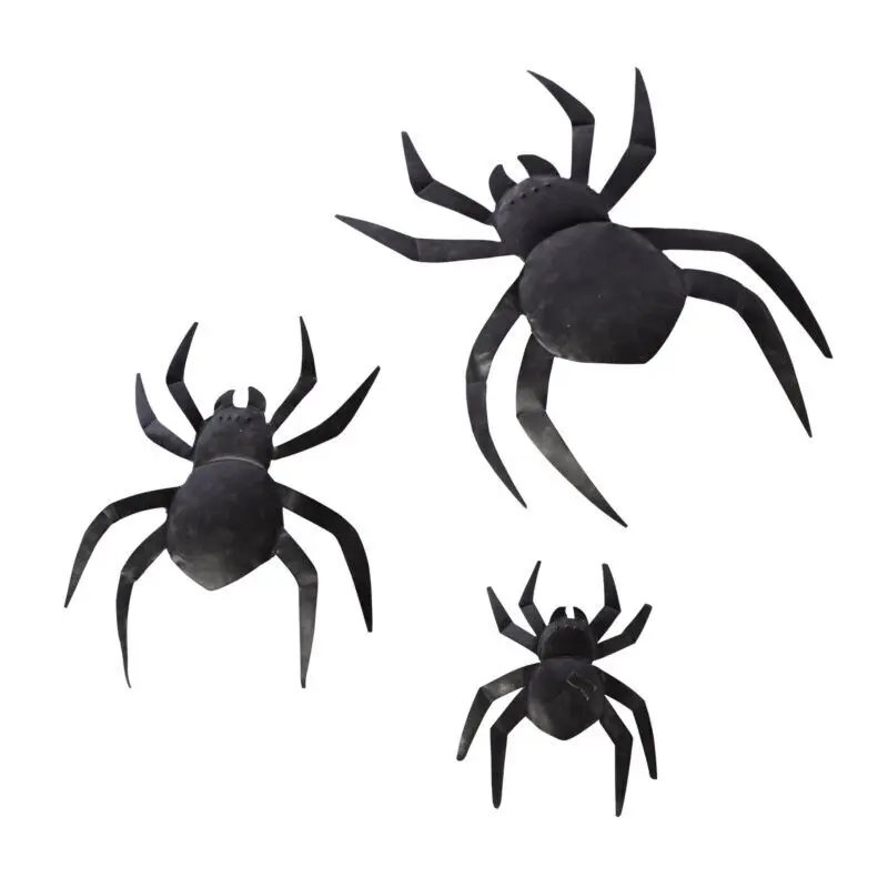 Widow Spider Wall Decor - Set of 3 10"x 7"x 1"