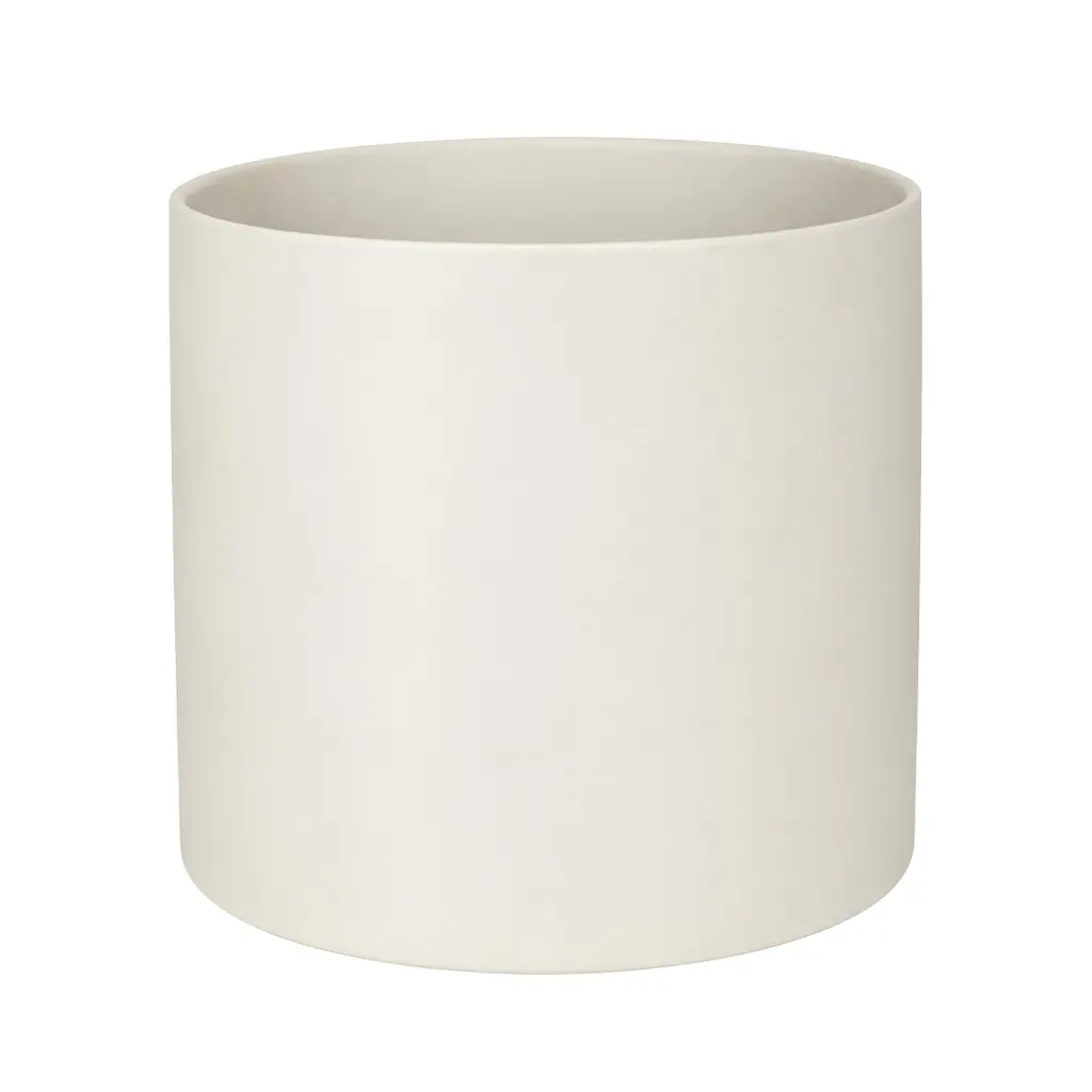 Pearce pot round matte off white - 11x10.25"