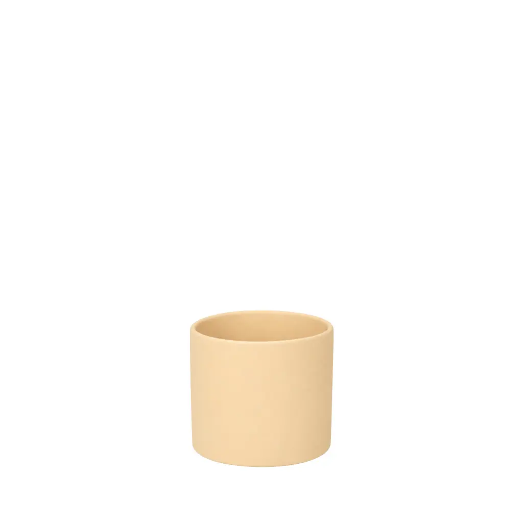 Pearce pot round matte yellow - 4.75x4"