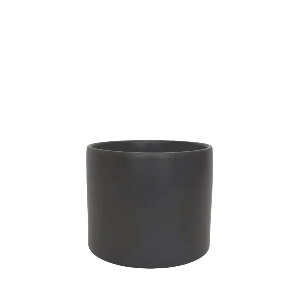 Pearce pot round matte black - 7x5.75"