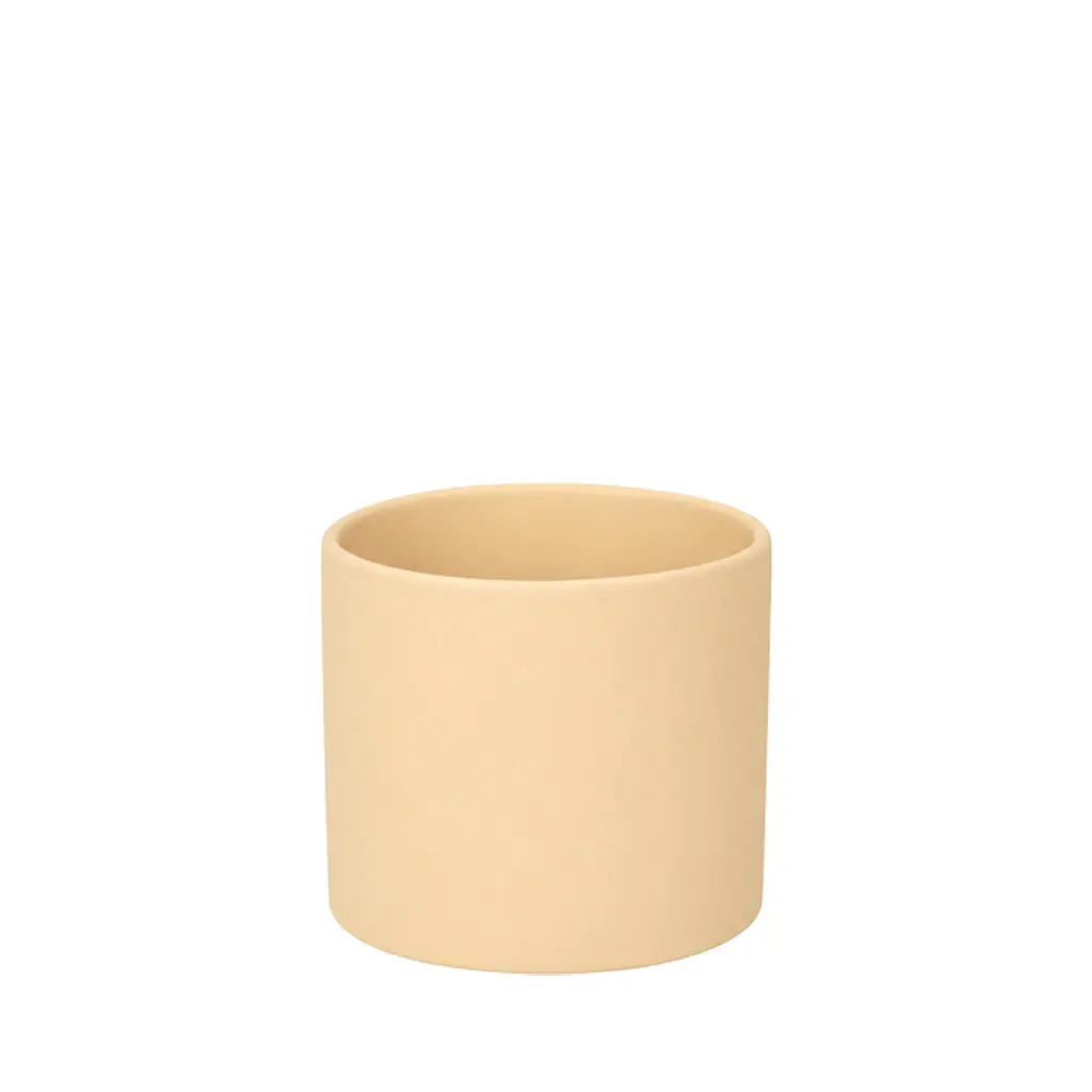 Pearce pot round matte yellow - 7x5.75"