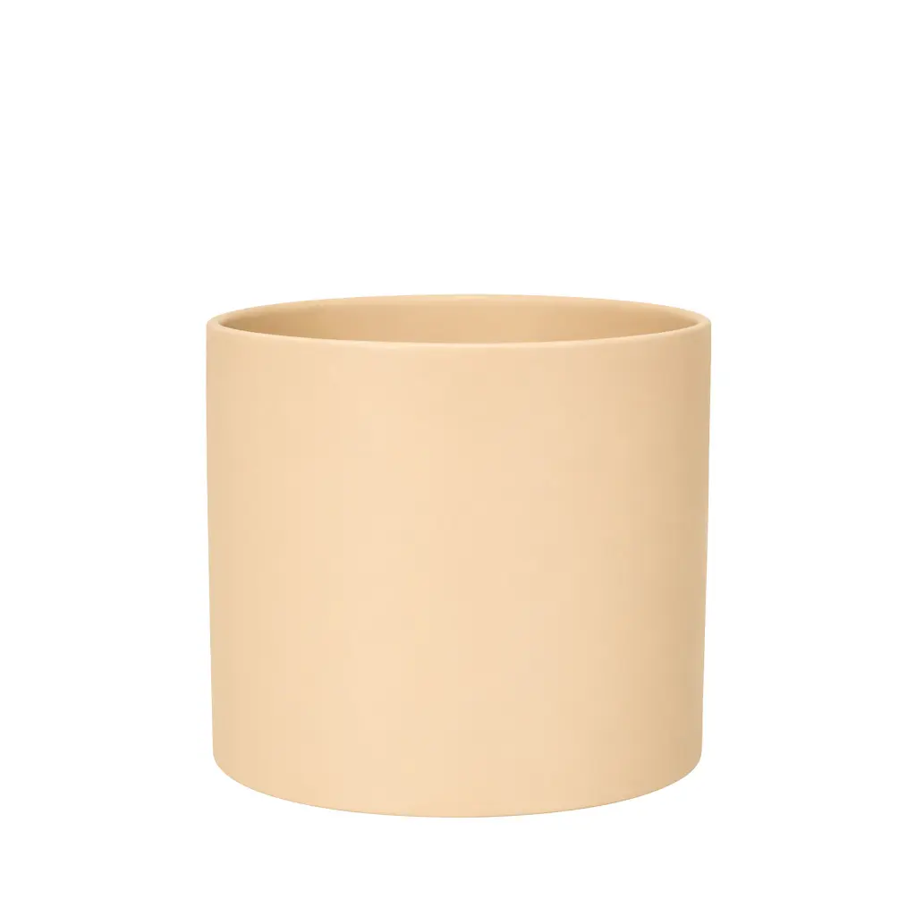 Pearce pot round matte yellow - 9x8.5"
