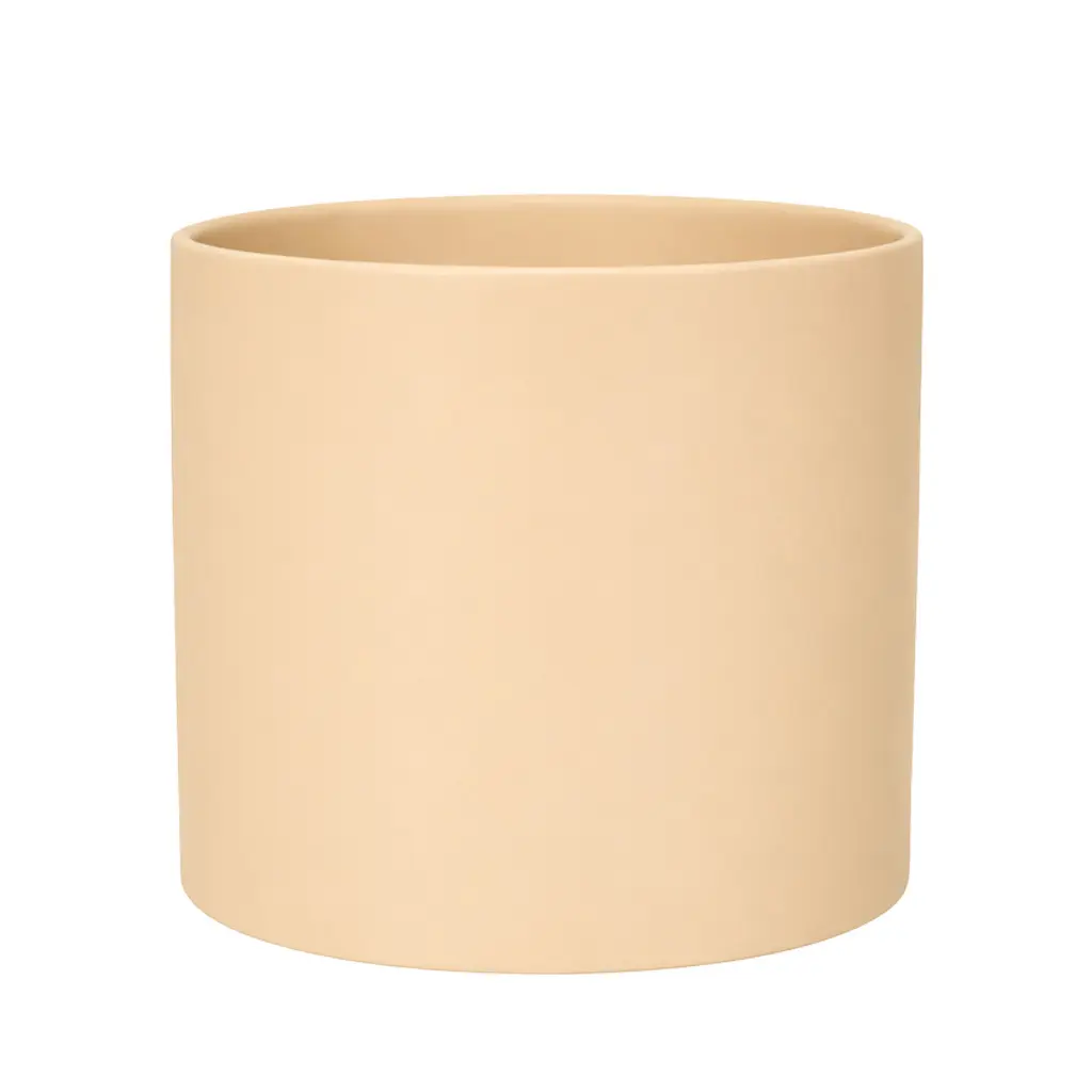 Pearce pot round matte yellow - 11x10.25"