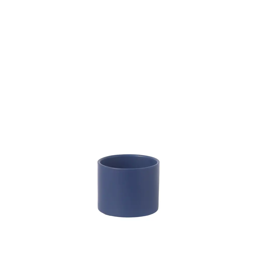 Pearce pot round matte dark blue - 4.75x4"