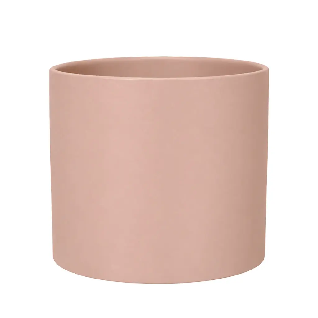 Pearce pot round matte pink - 11x10.25"