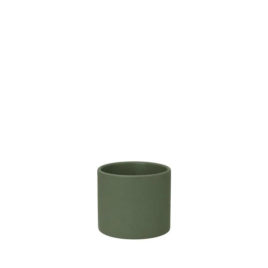 Pearce pot round matte dark green - 4.75x4"