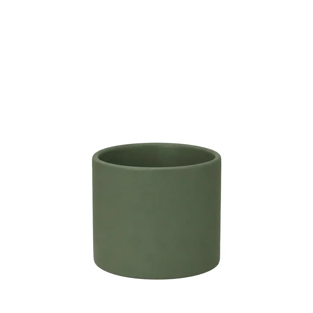 Pearce pot round matte dark green - 7x5.75"