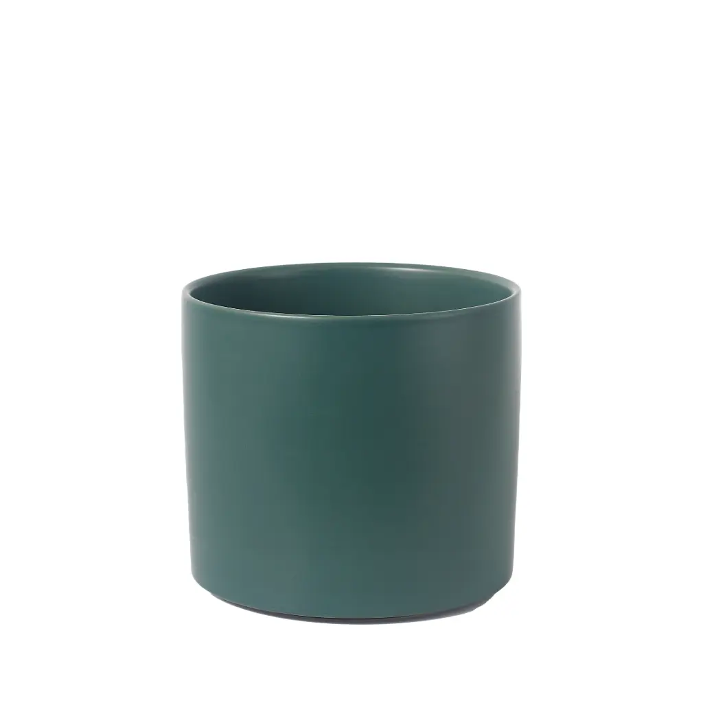 Pearce pot round matte dark green - 9x8.5"