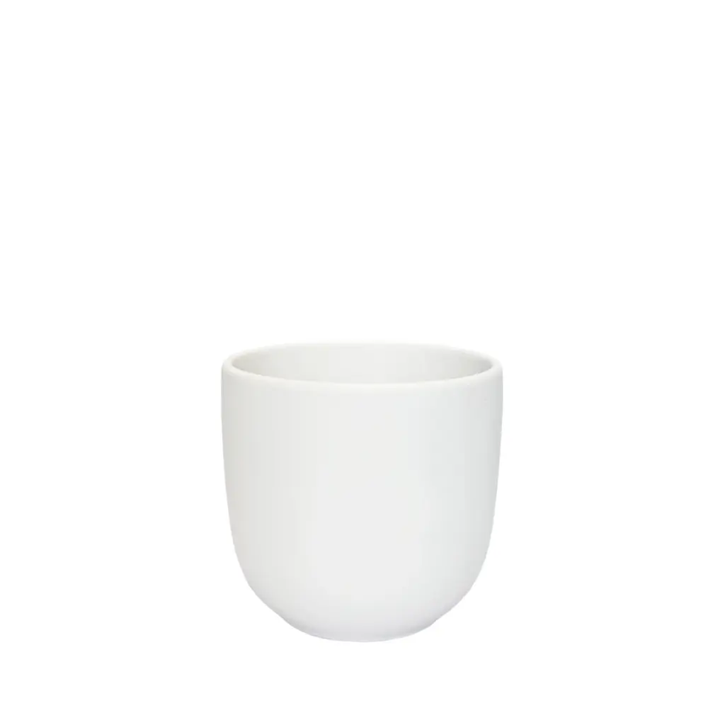 Estie pot round matte white - 6.75x6.25"