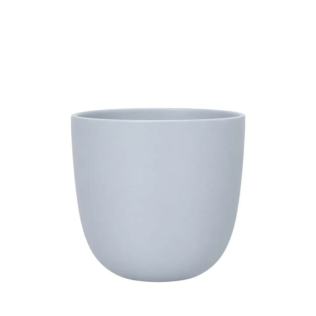 Estie pot round matte blue - 8.75x8"