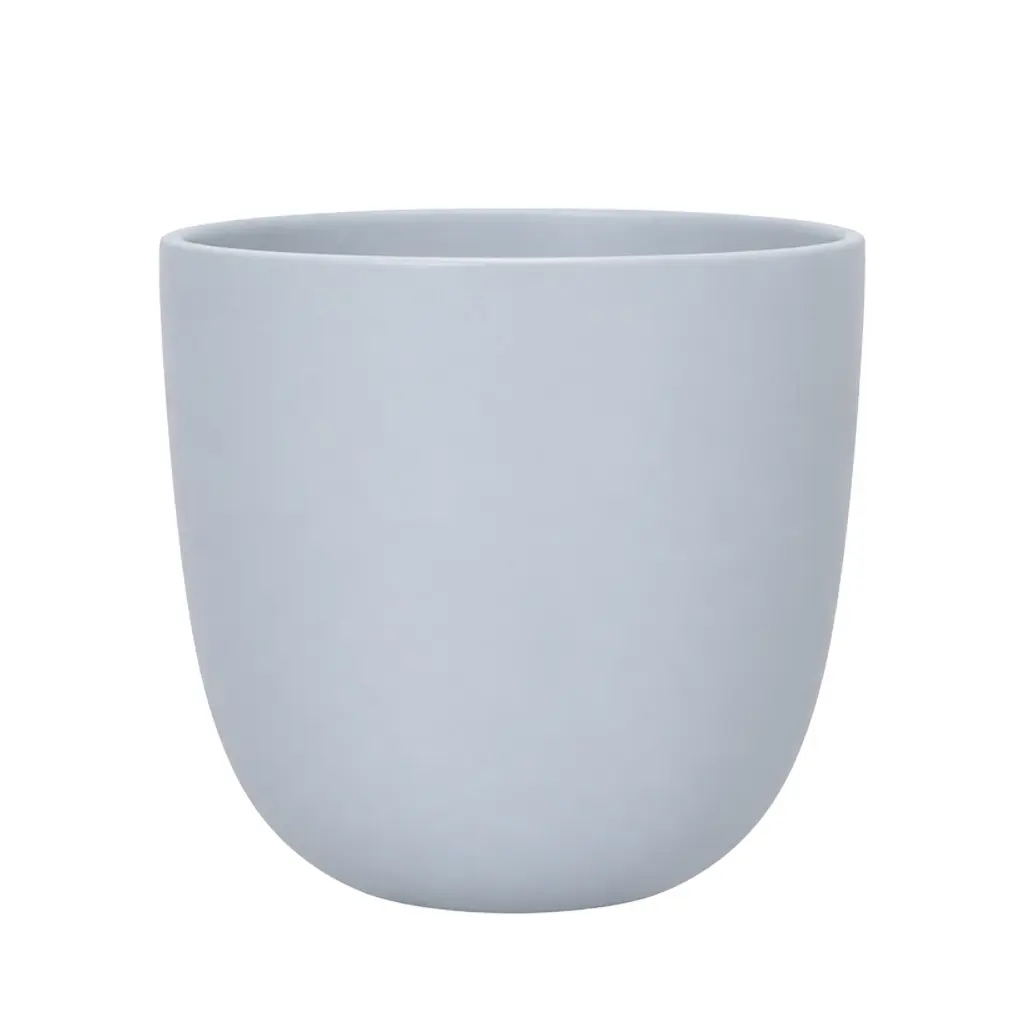 Estie pot round matte blue- 11x9.75" 