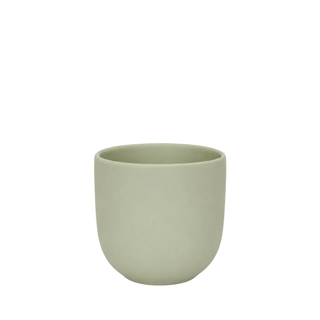 Estie pot round matte green - 6.75x6.25"
