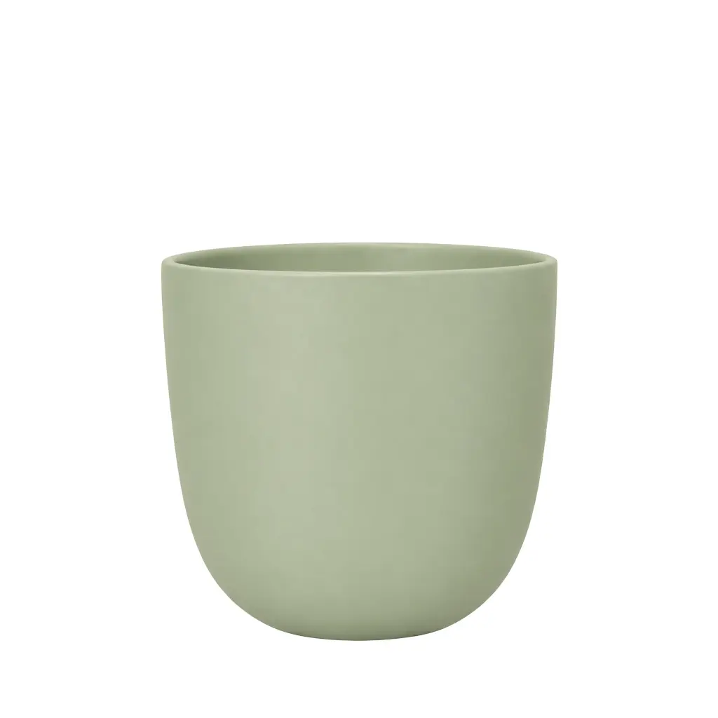 Estie pot round matte green - 8.75x8"