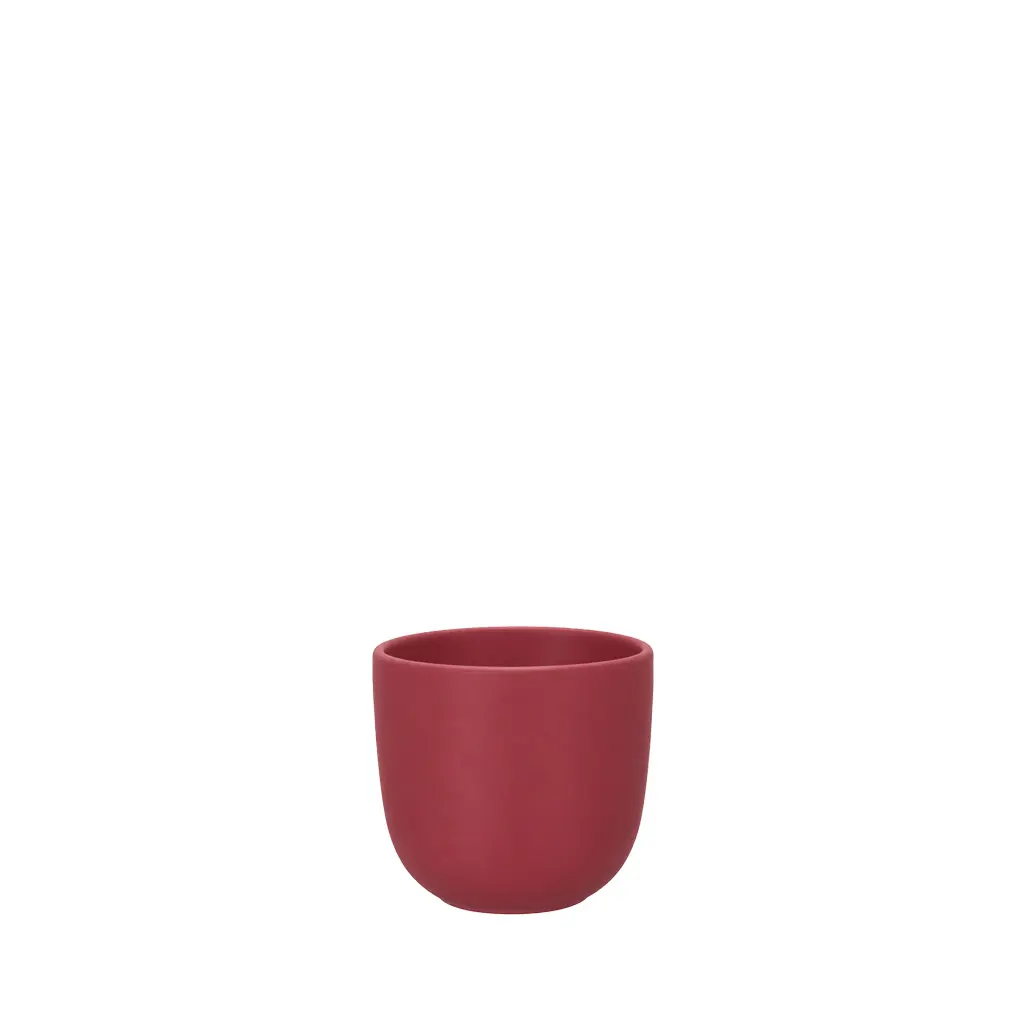Estie pot round matte burgundy - 4.75x4.25"
