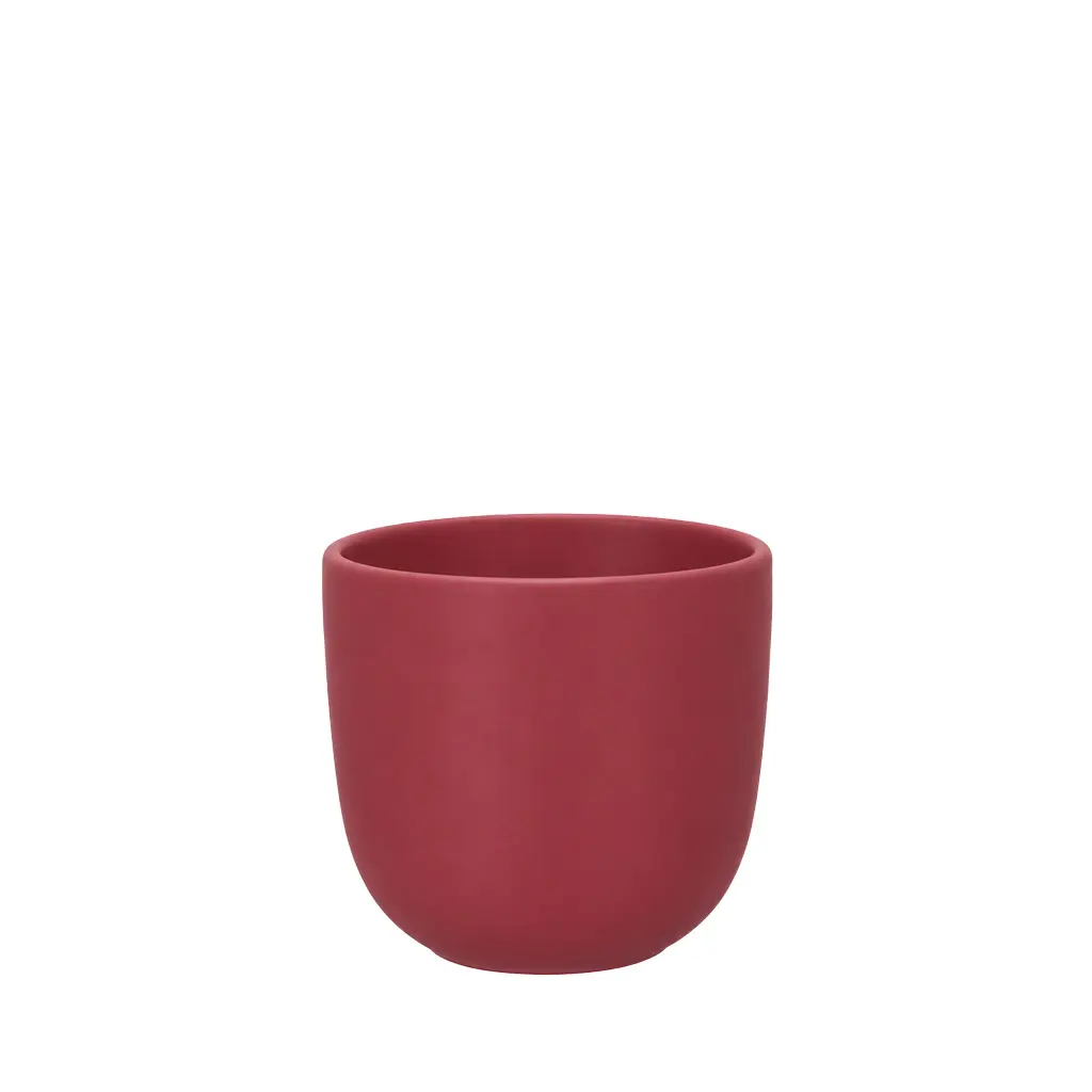 Estie pot round matte burgundy - 6.75x6.25"