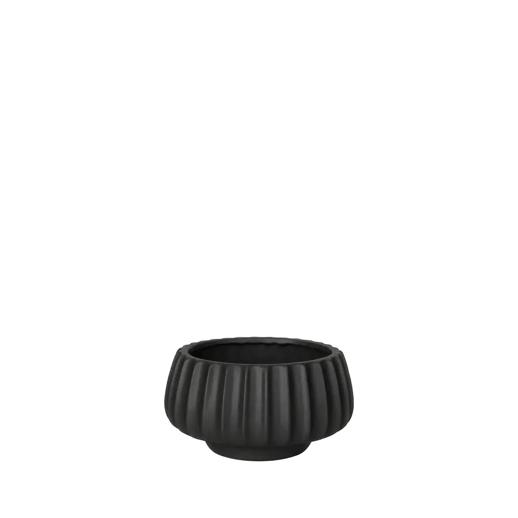 Posy bowl round black - 7x4.25"