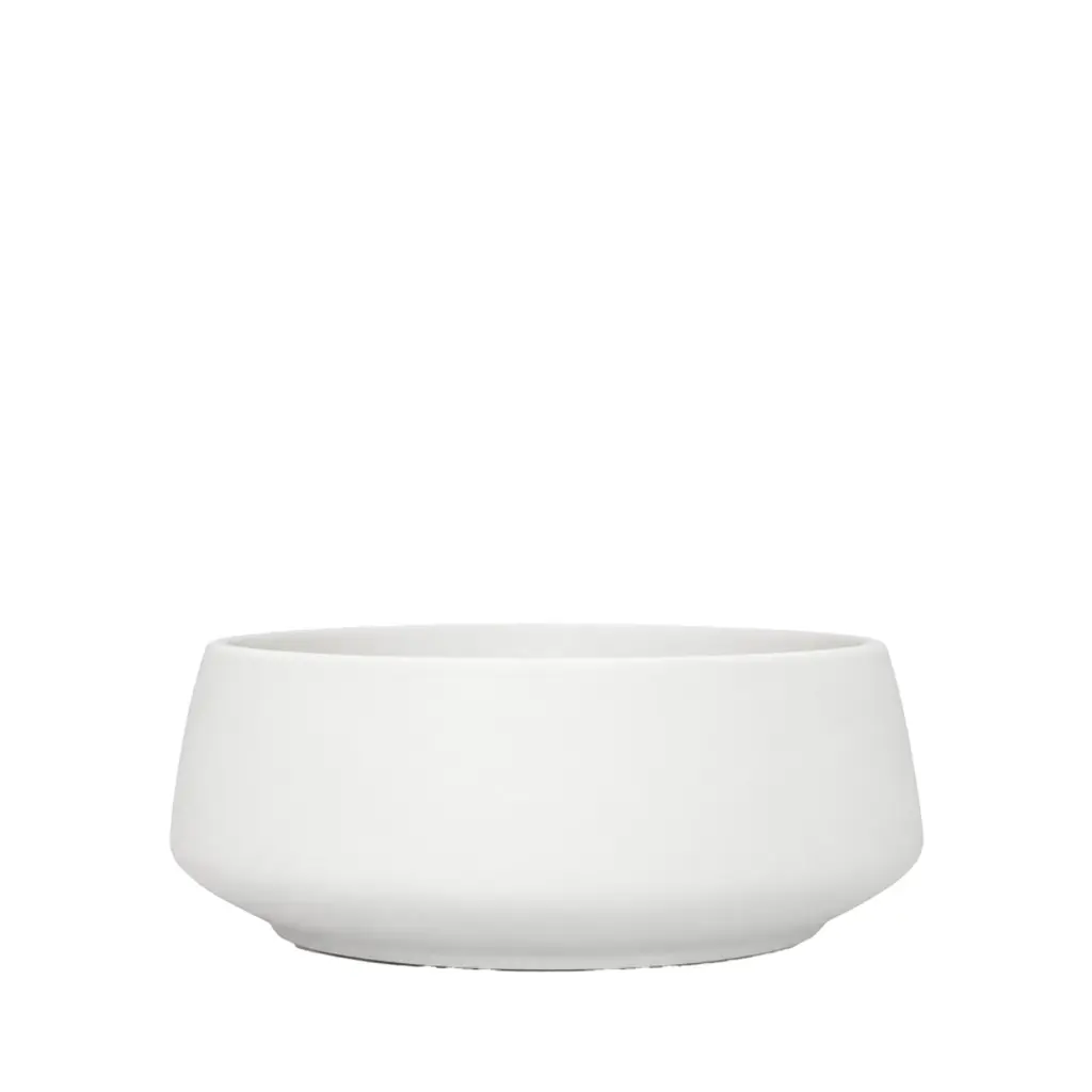 Odette bowl round matte white - 13.75x6"