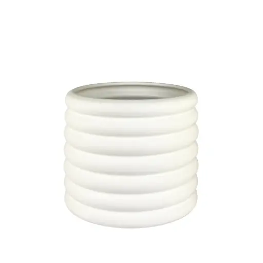 [56162] Wave pot white - 9.75x8"