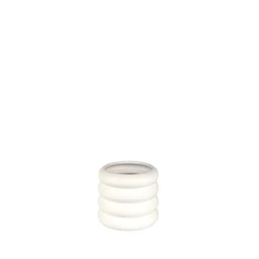 [56159] Wave pot round 5x4.5" white 