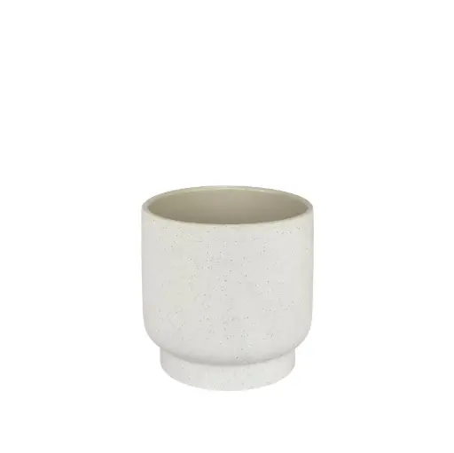 [56181] Palma pot round white - 7x6.25"