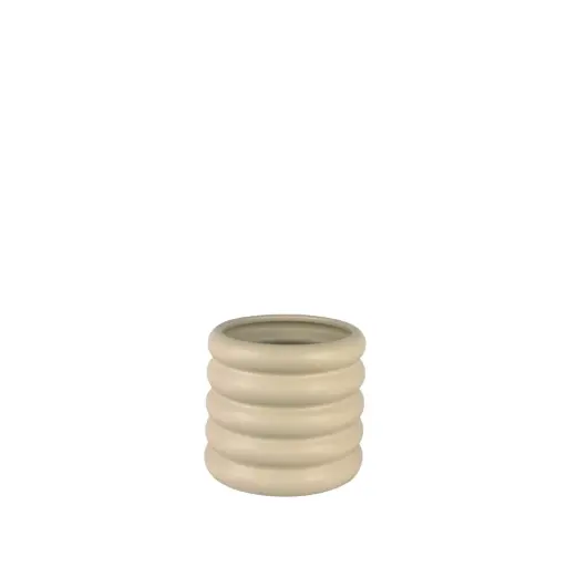 [56168] Wave pot taupe - 6.75x5.75"