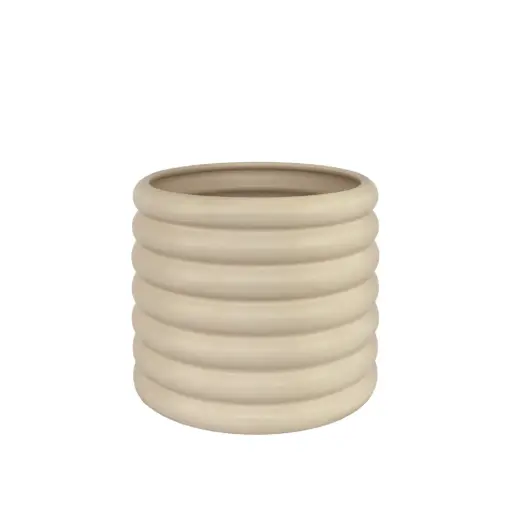 [56169] Wave pot taupe - 7.75x6.25"