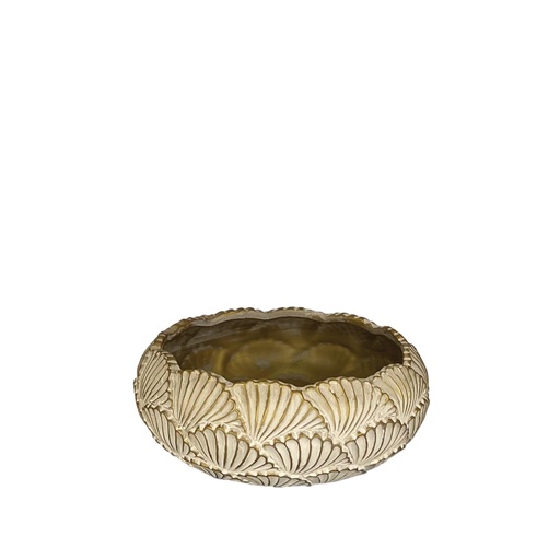 [50363] Amarina bowl round gold - 9x3.25"