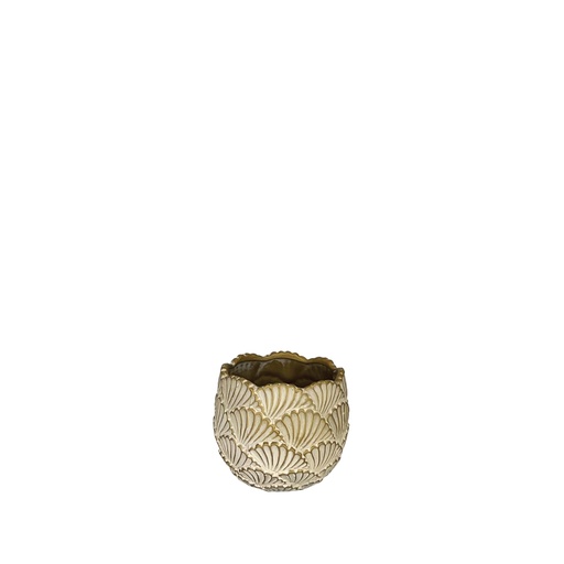 [50365] Amarina pot round gold - 5.25x4.5"