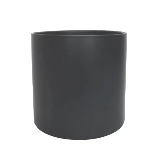 [50254] Atlas pot round matte black - 11x10.25"