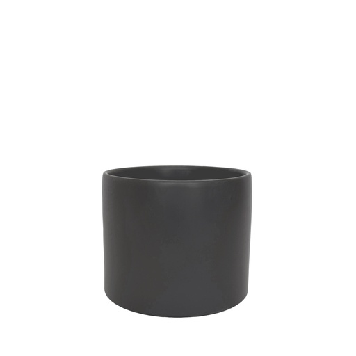 [50248] Atlas pot round matte black - 7x5.75"