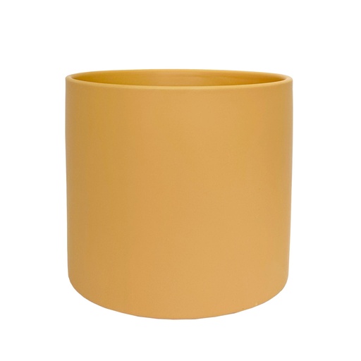 [50471] Atlas pot round matte ochre - 11x10.25"