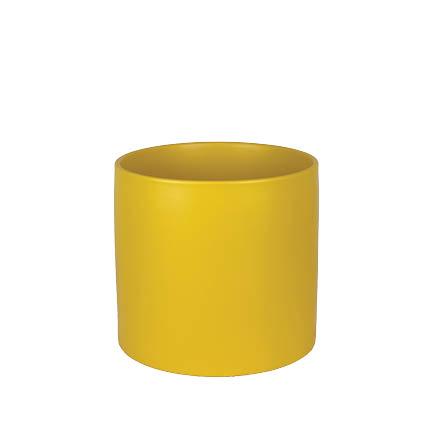 [50252] Atlas pot round matte Ochre - 9x8.5"