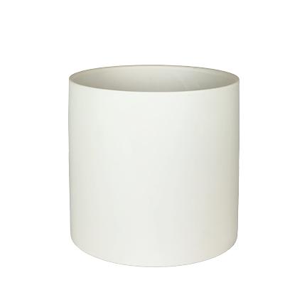 [50253] Atlas pot round matte white - 11x10.25"