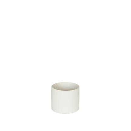 [50244] Atlas pot round matte white - 4.75x4"