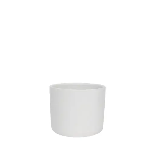 [50247] Atlas pot round matte white - 7x5.75"