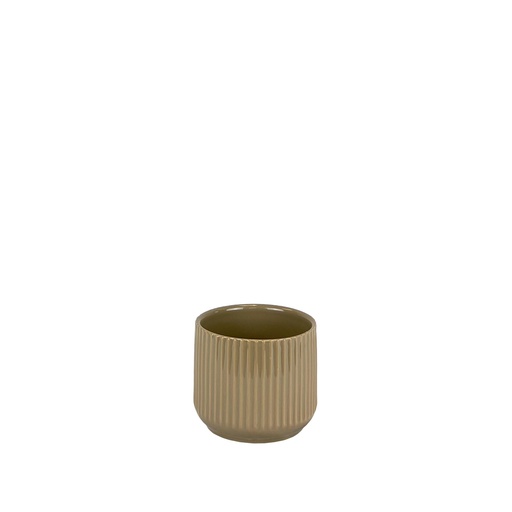 [56391] Della pot round brown - 5x4.25"