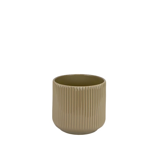 [56392] Della pot round brown - 7.5x6.75"